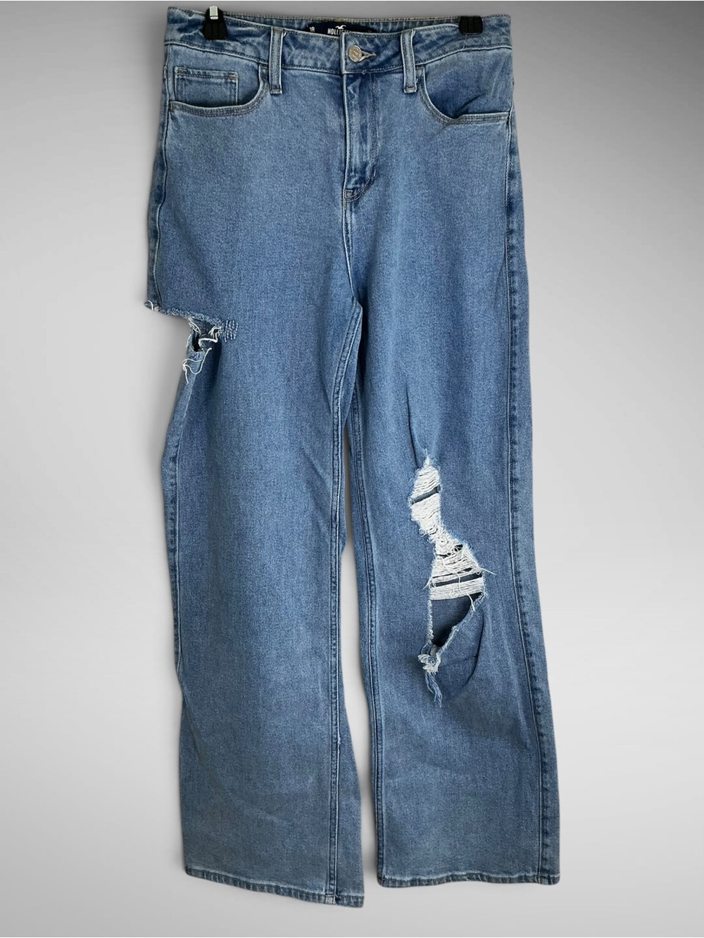 Hollister High Rise Vintage Wide Leg Distressed Jeans Women’s 26/31